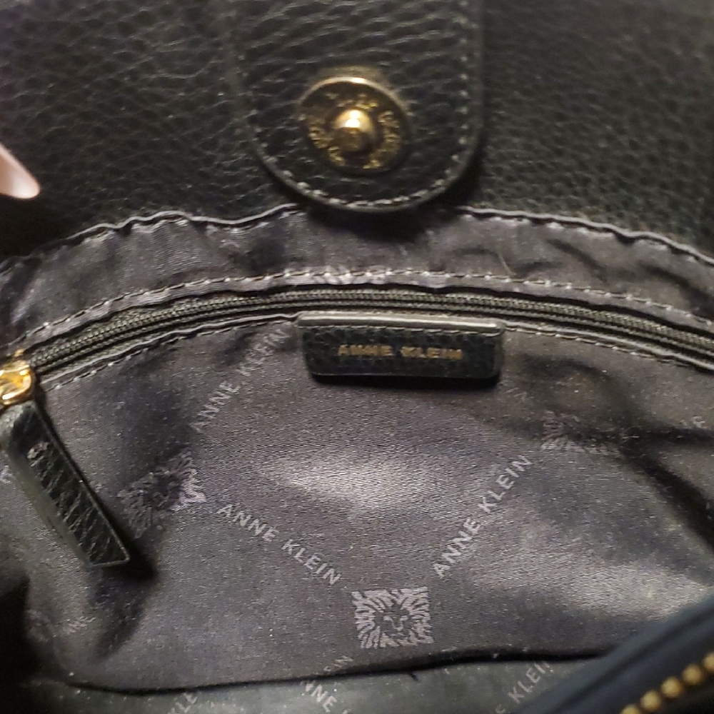 Anne Klein Black Croc-Embossed Satchel - Picture 10 of 11